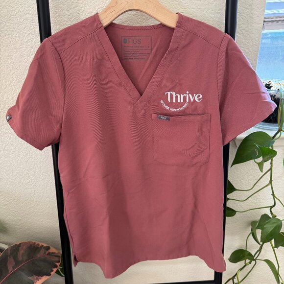 FIGS Mauve Scrubs Top Size Small - Picture 1 of 4